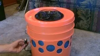 Homemade Evap. Air Cooler - The "5 Gallon Bucket" Swamp Cooler! DIY - can be solar powered!