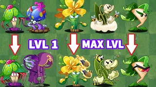 All New Plants Level 1 Vs Max Level Plants vs. Zombies 2 China 3.2.0 (Oilseed-pult Vs MayBee)