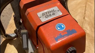 Stihl 044 chainsaw top end replacement. Part 1. The breakdown