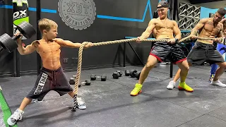 Tug of War: 6 Year Old Hulk vs Bodybuilders