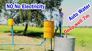 Deep Well - How to make free Energy water tank from Deep Well About 7 meters Deep By Smoothly At all