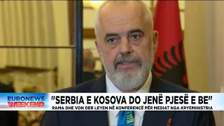 "Serbia e Kosova do jenë pjesë e BE"! Rama dhe Von Der Leyen në Konferencë për mediat