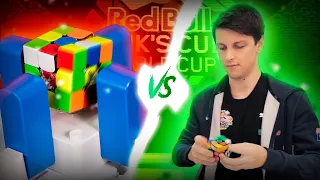 Robot VS Rubik's cube world record holder Feliks Zemdegs