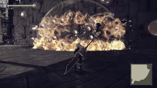 Nier: Automata Route C - God Box Obtain Keys: Model 210 Operator Bossfight 9S Hacking Mini-Games