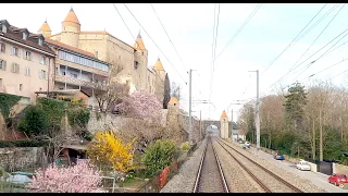 ★ 4K Neigezug Geneva - Zürich HB Führerstandsmitfahrt, bis zu 200km/h [03.2020]