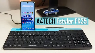 A4Tech Fstyler FK25 - універсальна доступна клавіатура з тримачем для смартфона. Огляд