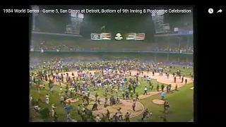 1984 World Series - Game 5, San Diego at Detroit, Bottom of 9th Inning & Postgame Celebration