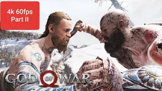 Kratos Fights Stranger (4k 60fps) : God of War 2018 PS4 Gameplay (Part 2)