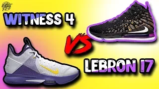 Nike Lebron Witness 4 vs Nike Lebron 17! Lebron James Shoes!