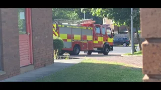 Lancashire fire a rescue service responding and passing by in Blackpool