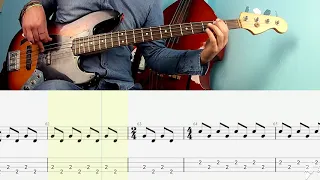 The Beatles - Revolution BASS COVER + PLAY ALONG TAB + SCORE