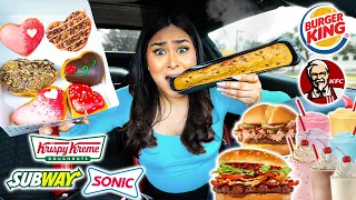 Eating The NEWEST Fast Food Items For 24 Hours!  **FOOD CHALLENGE**