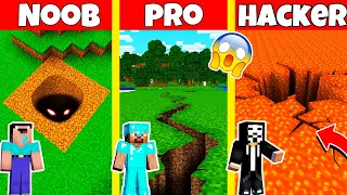 Minecraft Battle: TUNNEL HOUSE BUILD CHALLENGE - NOOB vs PRO vs HACKER / Animation