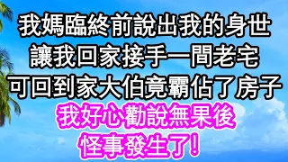 我媽臨終前說出我的身世，讓我回家接手一間民宿，可回到家大伯竟霸佔了房子，我好心勸說無果後，怪事發生了！| #為人處世#生活經驗#情感故事#養老#退休