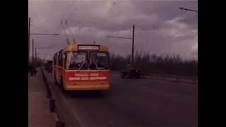 "Оцифрований Франківськ" - Виїзд першого тролейбуса (1983) та начальник ЖЕУ №1 В. Пустовіт (1986)
