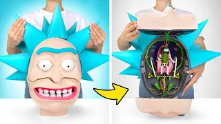 Qui se cache dans la tête de Rick ? Un bricolage inhabituel en carton !