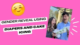 Cute Gender Reveal Using Diapers and Icing🩷💙