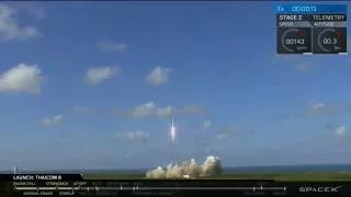 SpaceX Falcon 9 Thaicom-8 launch & landing