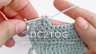 How to dc2tog - Double Crochet 2 Together - Crochet tutorials for beginners (LH)