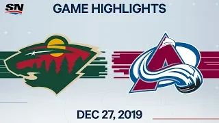 NHL Highlights | Wild vs. Avalanche – Dec. 27, 2019