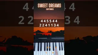 Sweet Dreams - Eurythmics - Piano Tutorial #shorts #viral #pianotutorial