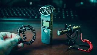 Как подключить микрофон через рекордер к камере