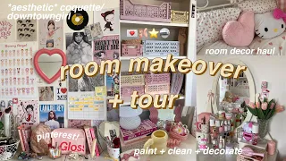 🩰⭐️ULTIMATE AESTHETIC ROOM MAKEOVER/TRANSFORMATION + TOUR 2023 *tiktok/pinterest- coquette inspired*