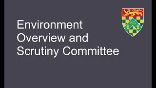 Environment Overview and Scrutiny Committee - Wednesday, 23rd November, 2022 10.00 am