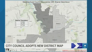 Spokane City Council approves updated redistricting map