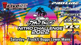 2022 Dirt Nitro Challenge (DNC) - Saturday Truck/E-Buggy Mains (part 1/2)