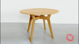 How to make a round dining table from solid oak