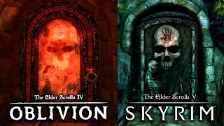 Skyrim - COMPARE Dark Brotherhood Skyrim and Oblivion!