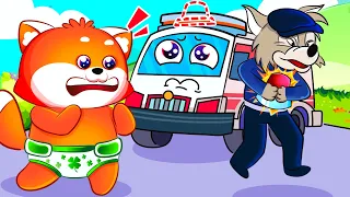 Where Is My Siren Song 🚨🚓 Police Car Song 💥 Kids Song And Nursery Rhymes by Lucky Zee Zee