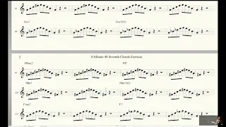 8-minute 48 Seventh Chord Chord Tones Exercise For Tenor Saxophone