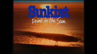 Sunkist advert - 16th April 1991 UK television commercial