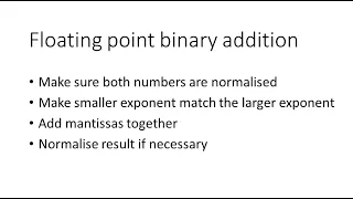 Binary 7 – Floating Point Binary Addition