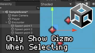 Tiny Unity Tutorial - How to use custom gizmos and only see them when you need to.