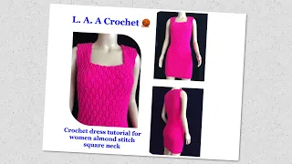 Part 1 Crochet dress for women | crochet tutorial for beginners step by step from start to end.