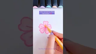 Peach blossom (easy) trick 🌸 #shorts #art #viral #youtubeshorts #easy