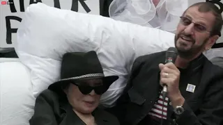 Yoko and Ringo re-create 'bed-in' protest