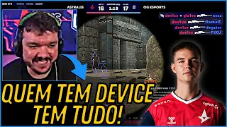 GAULES SE EMPOLGA COM DEVICE GANHANDO O ROUND DO JOGO🔥 (ele voltou forte)