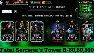 Fatal Sorcerer’s Tower Boss Battle 100 & 60,80 Fight + Reward MK Mobile
