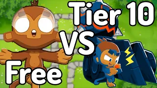 Free Dart Monke VS. Tier 10 Dart Monke