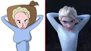 Frozen 2 Elsa Funny Drawing Meme | Try Not To Laugh 😂
