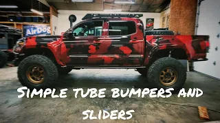 Toyota Tacoma DIY Tube Bumpers And Sliders. Ultimate Toyota Tacoma Build Episode 8