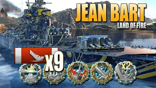 Battleship Jean Bart, 9 ships destroyed - World of Warships