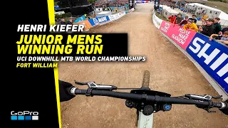 GoPro: Henri Kiefer | JUNIORS WINNING RUN in Fort William | 2023 UCI DHI MTB World Championships