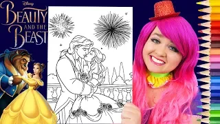 Coloring Beauty and the Beast Wedding Disney Coloring Page Prismacolor Pencils | KiMMi THE CLOWN