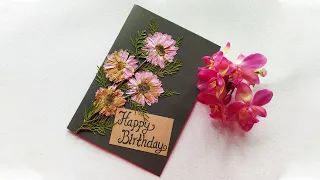 How to make a Beautiful Birthday Card with Pressed Flowers | Handmade Cards | Make it Beautiful