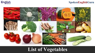 English में सभी सब्जियों के नाम । Vegetable Names in English | Spoken English Guru